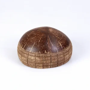 Grid Carved Natural Coconut Bowl additional product view