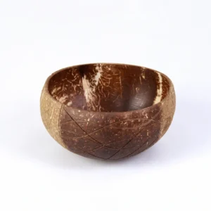 Two Tone Carved Natural Coconut Bowl additional product view