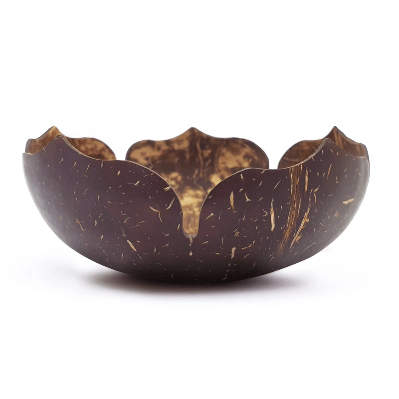 Scalloped Natural Coconut Bowl 4 Scalloped Natural Coconut Bowl product family reference photograph