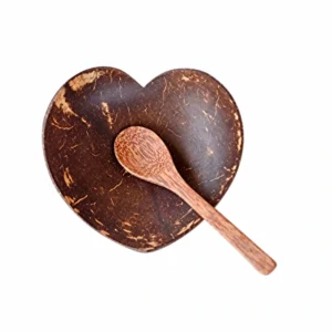 heart shaped natural coconut bowl product view