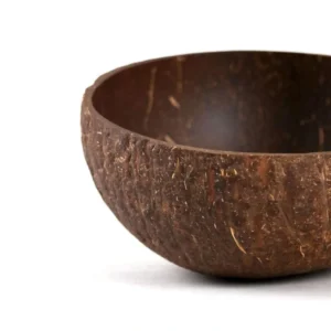 Rustic Natural Coconut Bowl exterior texture detail