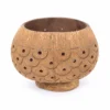 scale carved footed coconut shell bowl product view