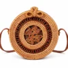 Decorative Round Rattan Bag with Knot Weave 7 Decorative round rattan bag with interlaced knot weave