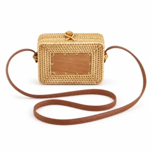 panel front rattan crossbody bag cover