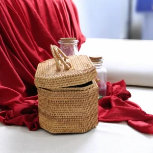 Lidded Rattan Basket Handbag | 27 cm 1 lidded rattan basket handbag product detail
