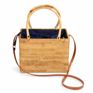 twin handle rattan shoulder bag cover