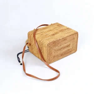 twin handle rattan shoulder bag product detail