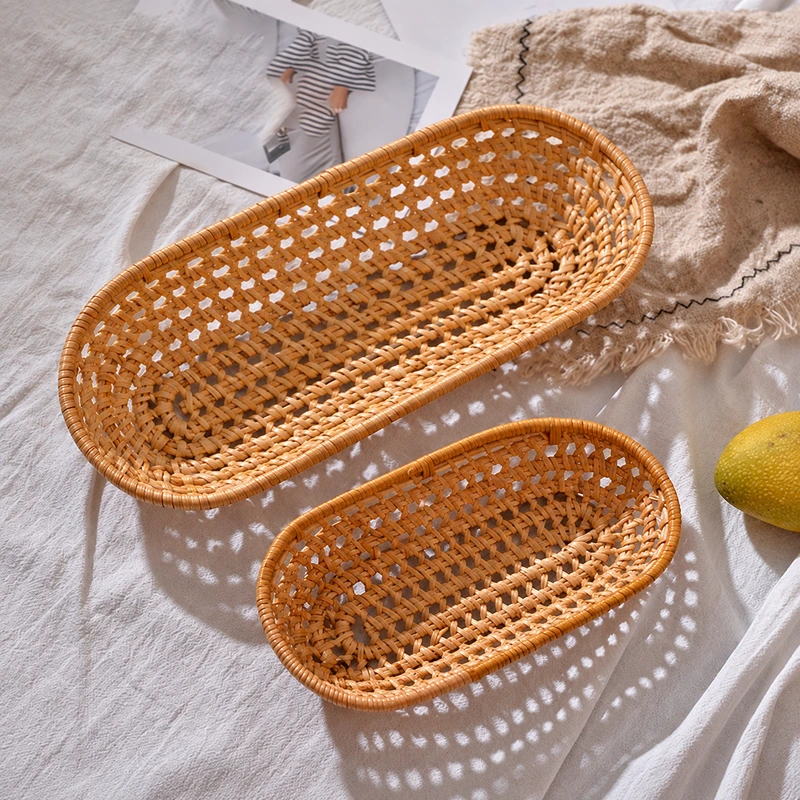 Openwork oval baskets showing two size options Openwork oval baskets showing two size options