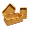 Rectangular Rattan Storage Basket | 3 Sizes 5 Three rectangular rattan storage baskets on white