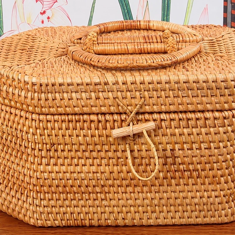 Rattan Storage Box with Handle | Lidded Design 2 rattan storage box with handle construction detail