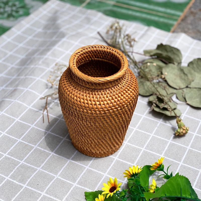 woven rattan vase design view 3 woven rattan vase design view 3
