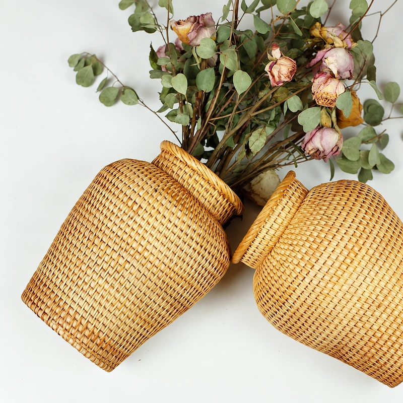 rattan vase sleeves product photograph