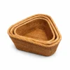 Triangular Rattan Baskets | Set of 3 3 triangular rattan baskets on a white background