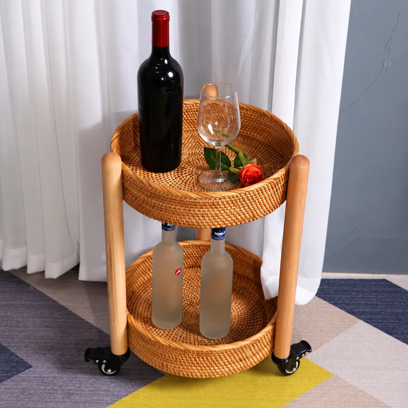 rattan serving trolley product photograph