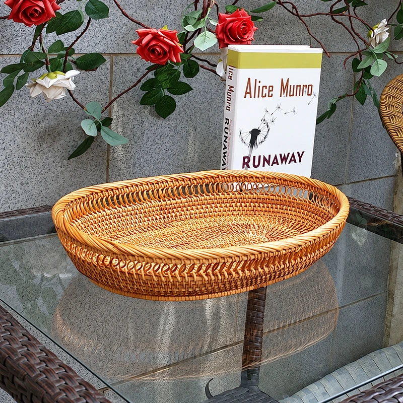 plain oval rattan trays product photograph