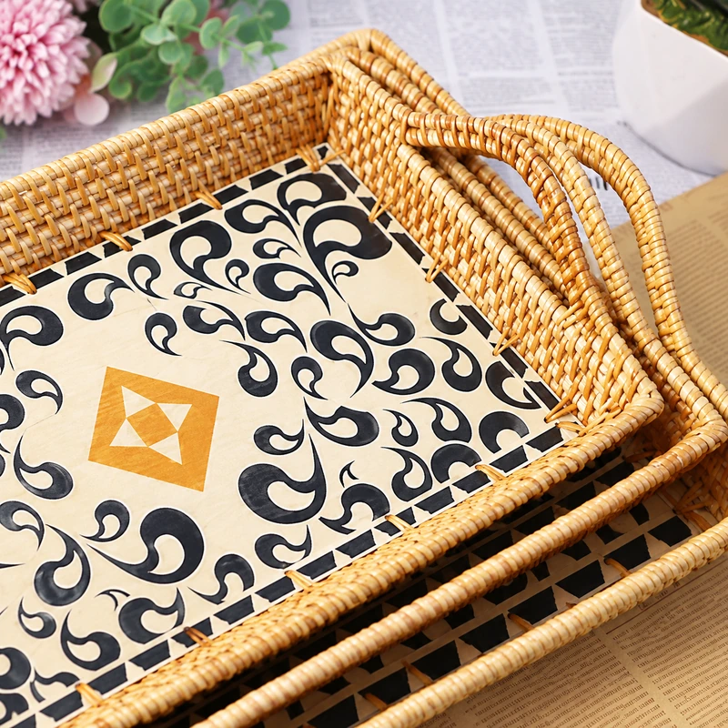 ceramic rectangular rattan trays construction detail