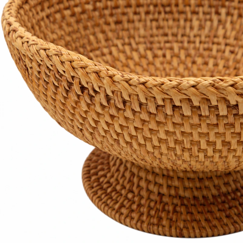 pedestal rattan fruit bowl construction detail