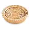 Nested Bamboo Woven Baskets | 6 Sizes 3 nested bamboo woven baskets on a white background