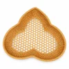 Clover Rattan Display Basket | 3 Lobes 3 clover rattan display basket on a white background