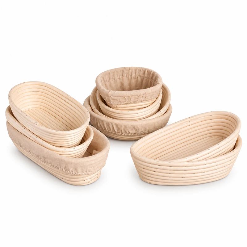 natural coiled rattan bowls on a white background natural coiled rattan bowls on a white background