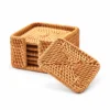 Compact Square Rattan Box | Matching Lid 3 compact square rattan box on a white background