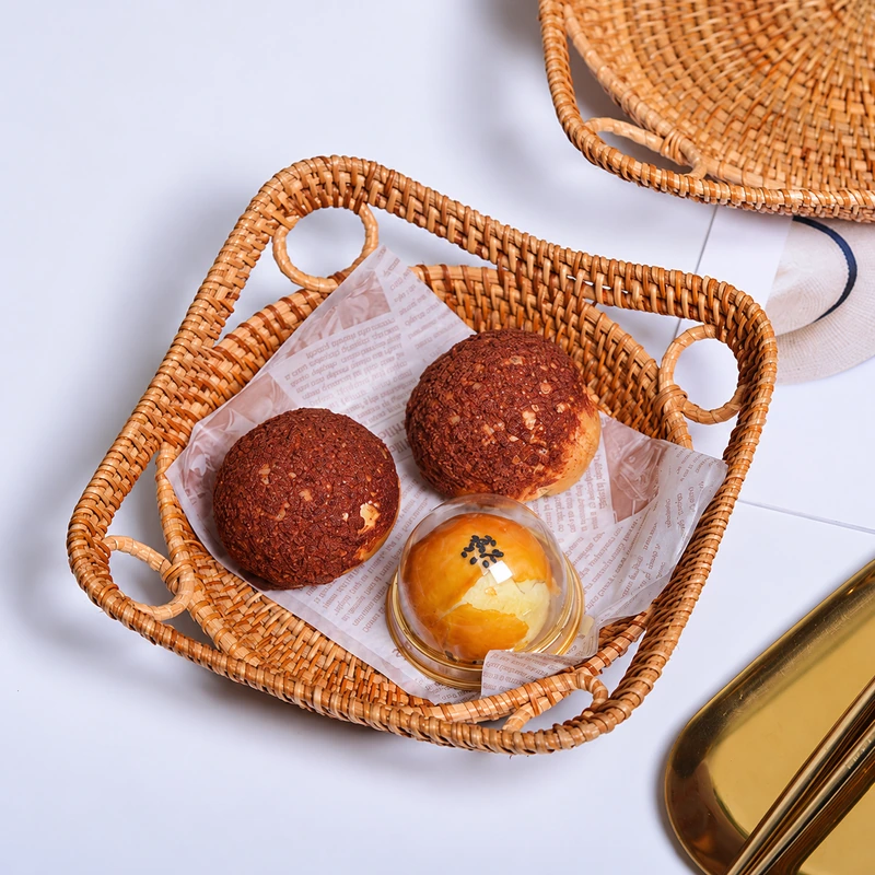 Loop Handle Rattan Trays | 2 Shapes 2 loop handle rattan trays construction detail