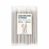 Individually Wrapped Regular Sugarcane Straws product presentation