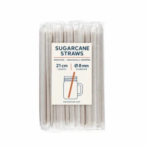 Individually Wrapped Smoothie Sugarcane Straws product presentation